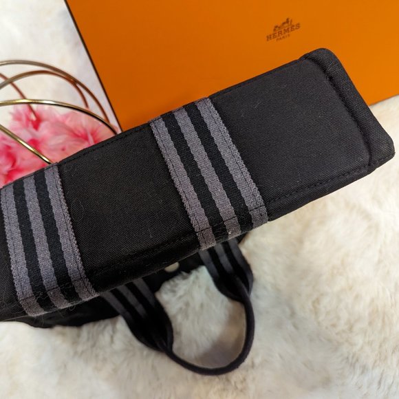 Hermès Herline Fourre Tout PM Gray/Black Tote Bag Small w COA and Hermes box - Picture 3 of 10